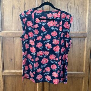 Banana Republic Floral Sleeveless Blouse Large